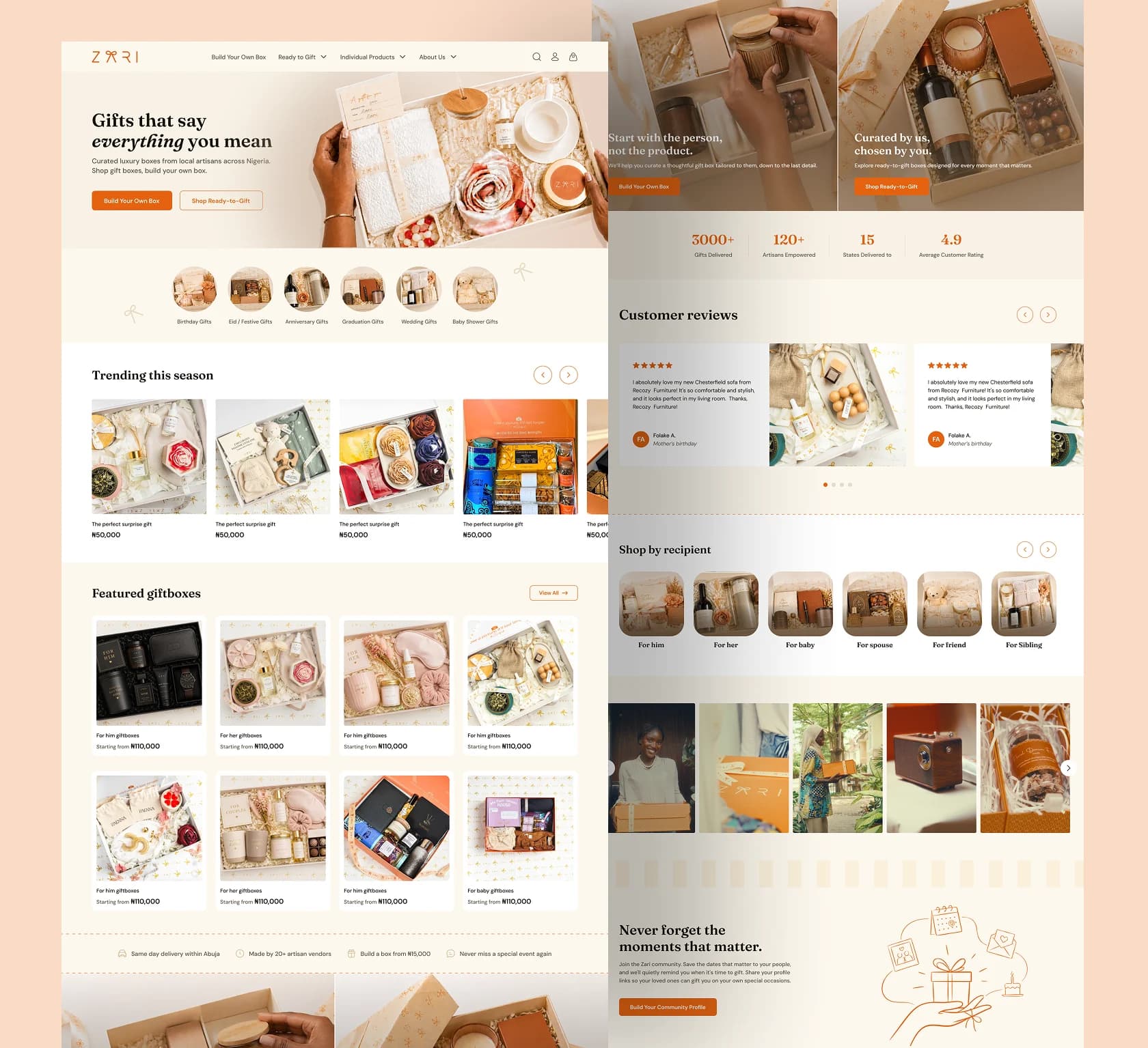 Zari – making gifting more personal, online and in store.