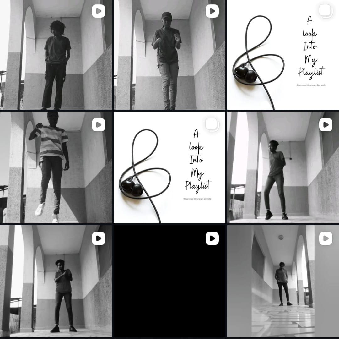 A grid of the old dance videos I recorded