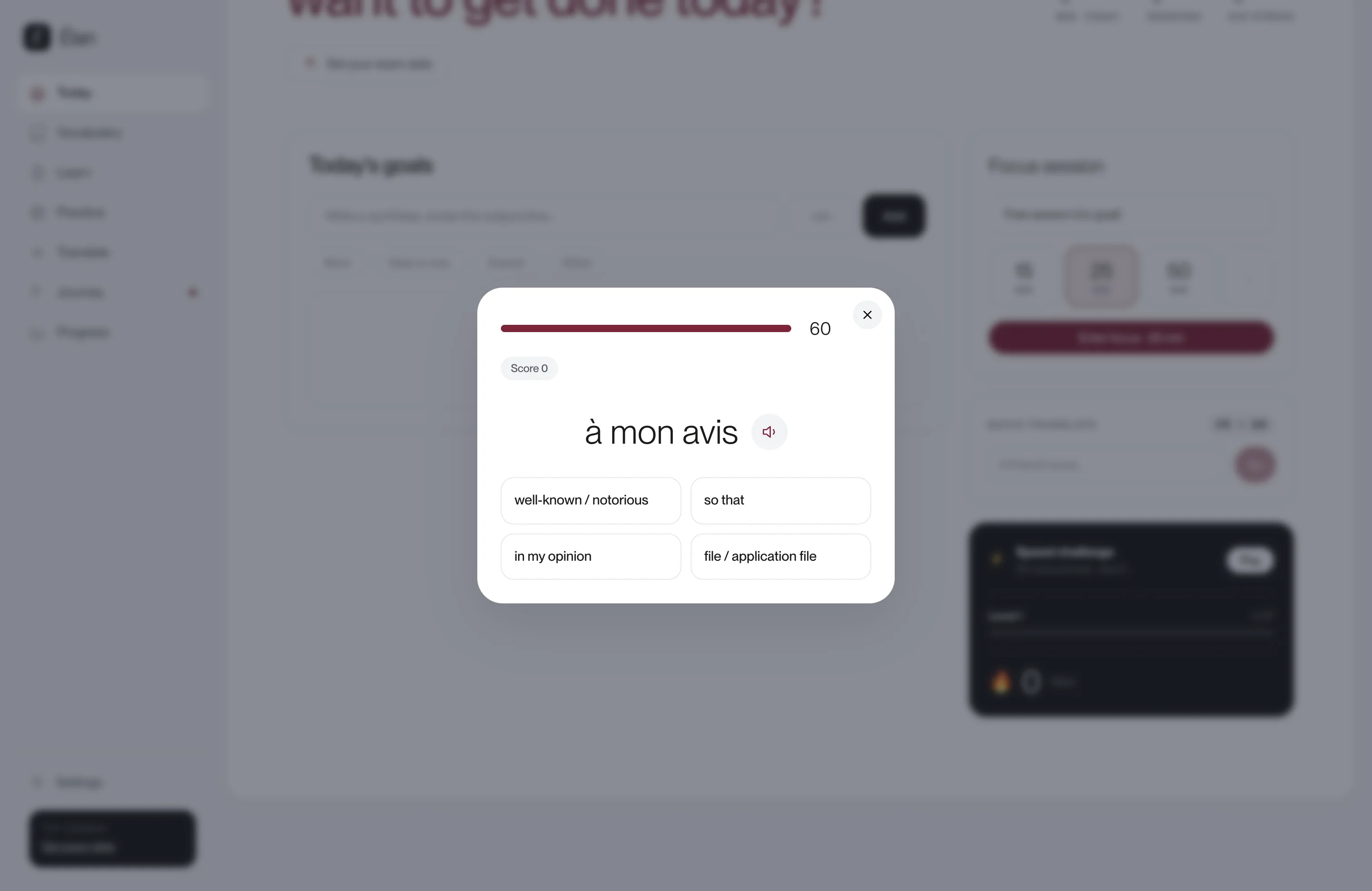 A sixty-second speed challenge: a light win, not a streak to protect.