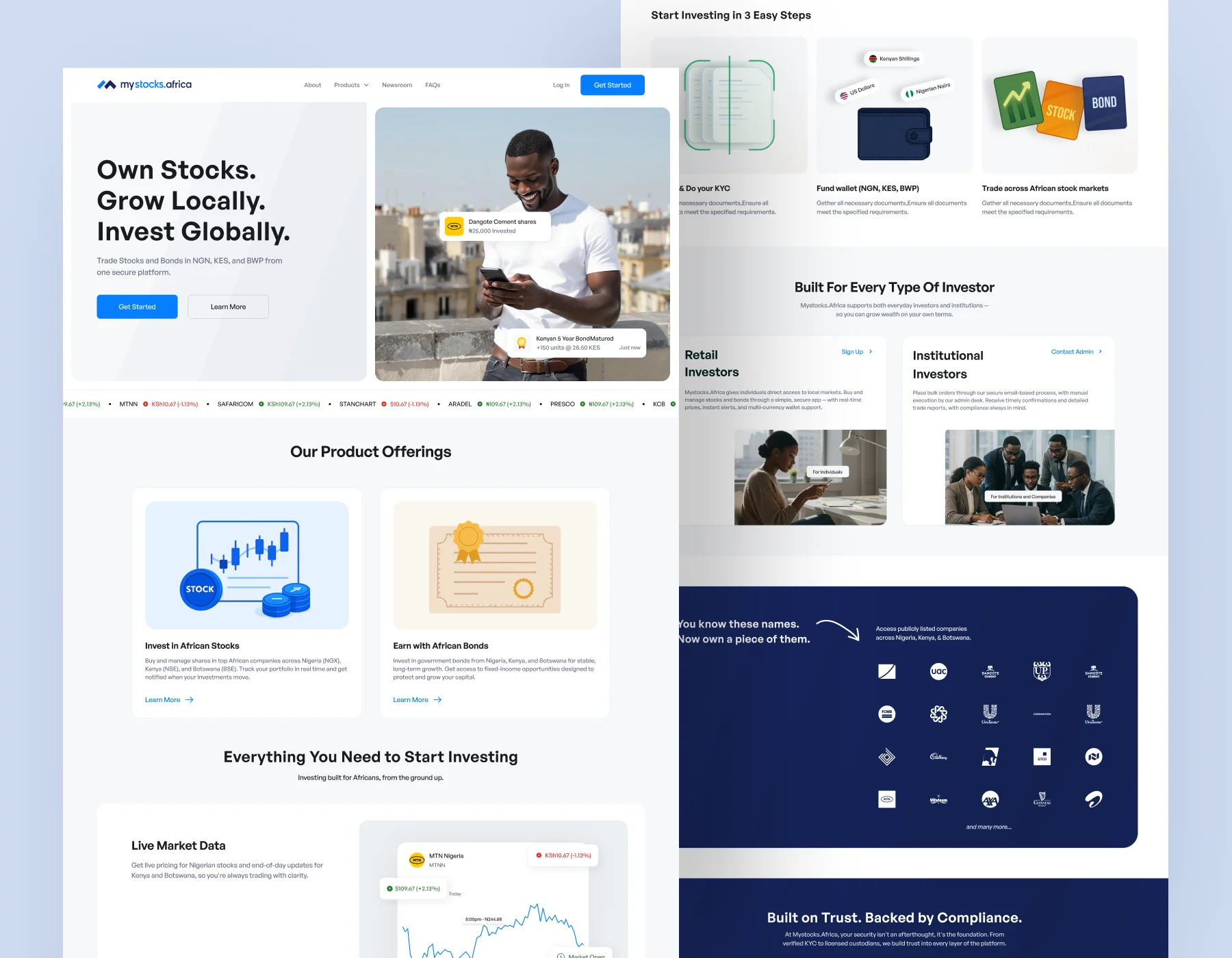 Marketing website – Homepage