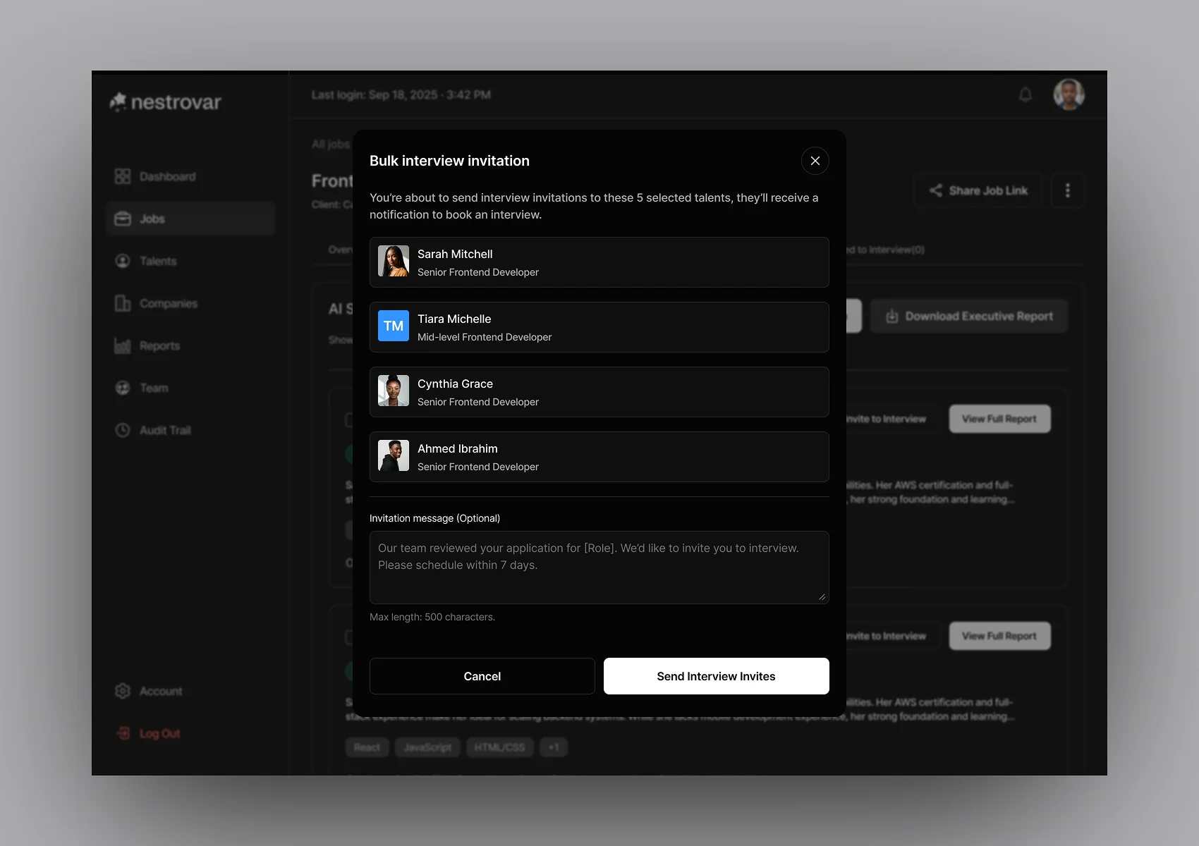 Bulk invite